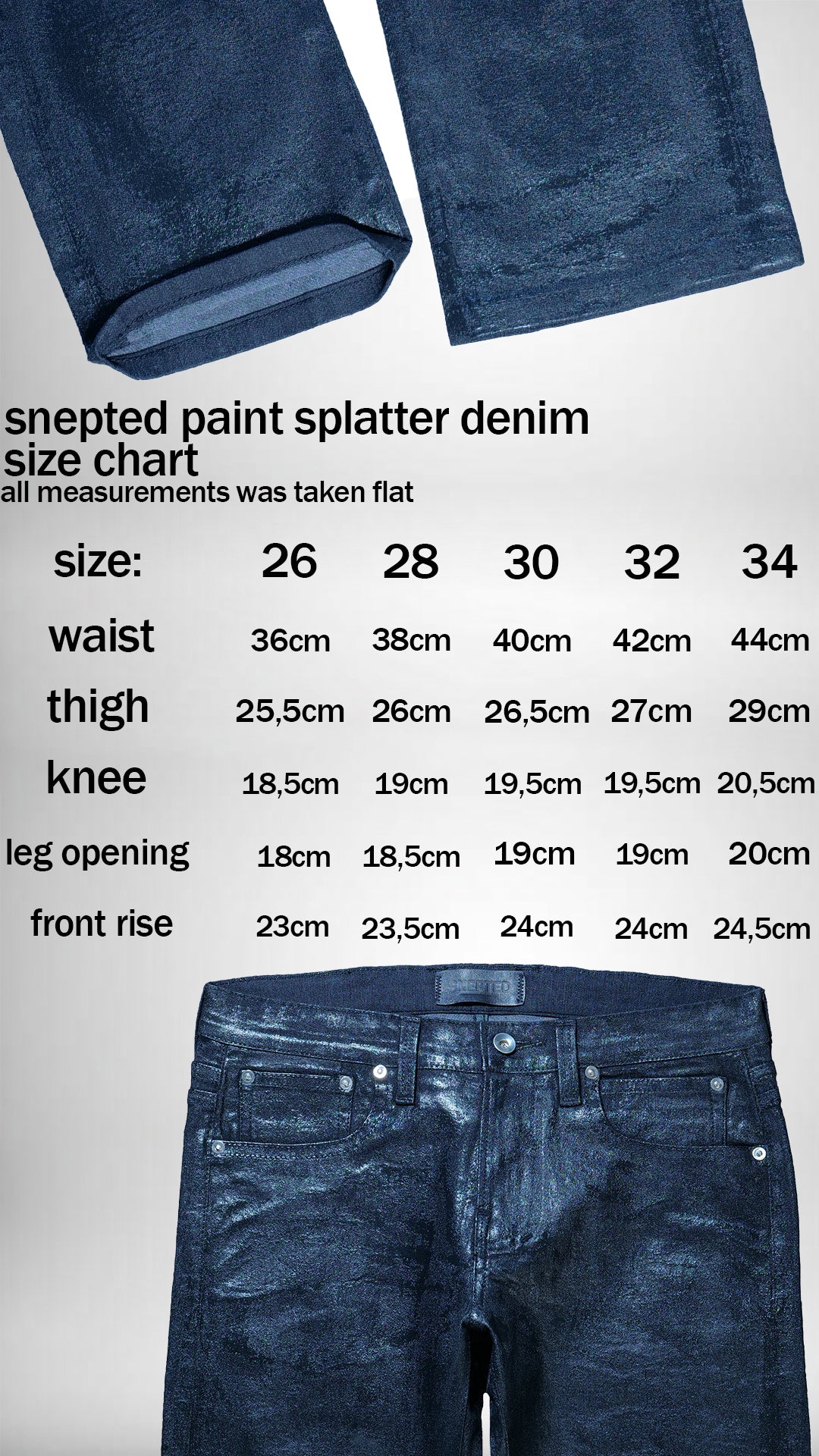 SNEPTED PAINT SPLATTER DENIM