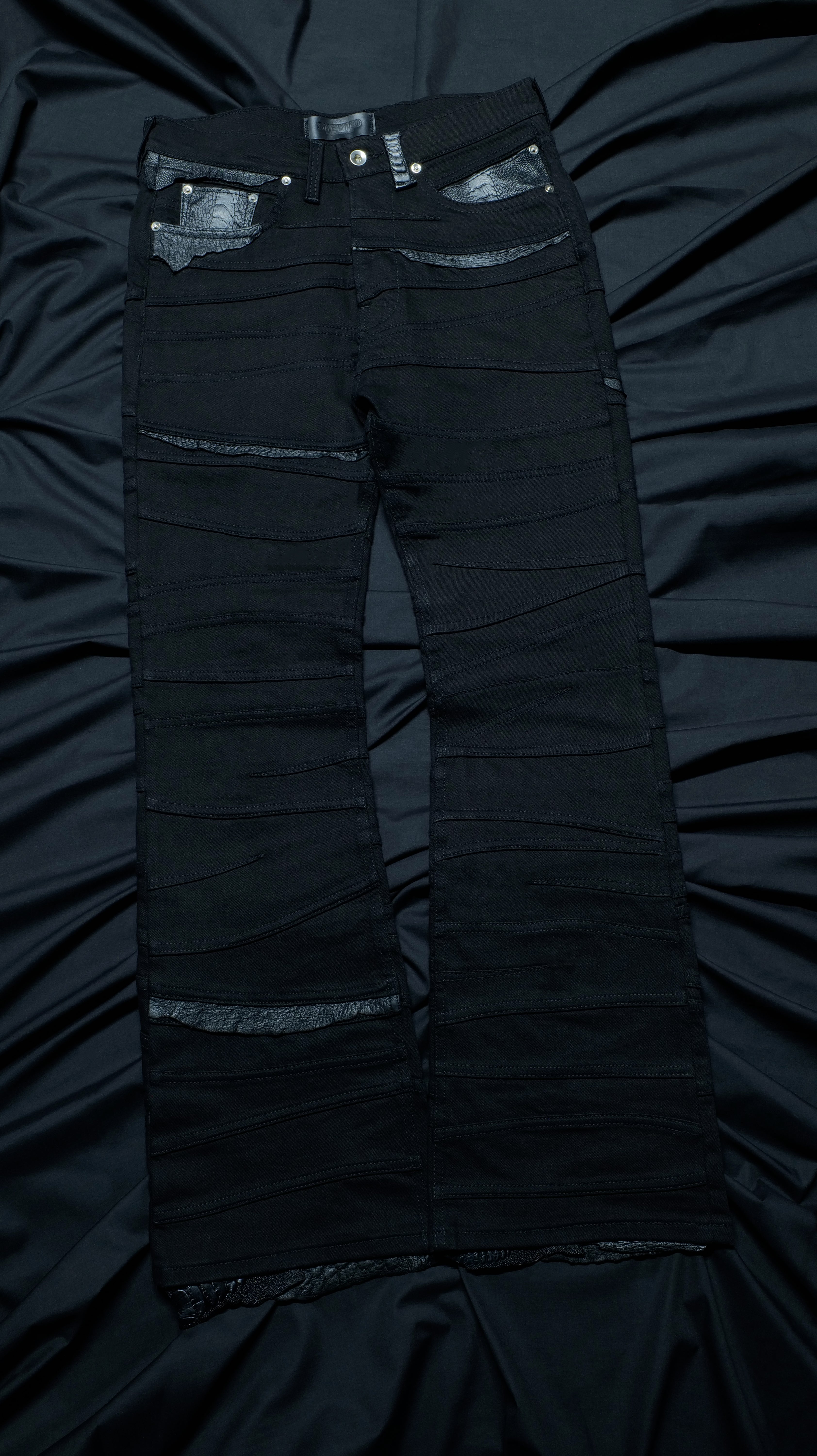 SNEPTED OSTRICH DENIM