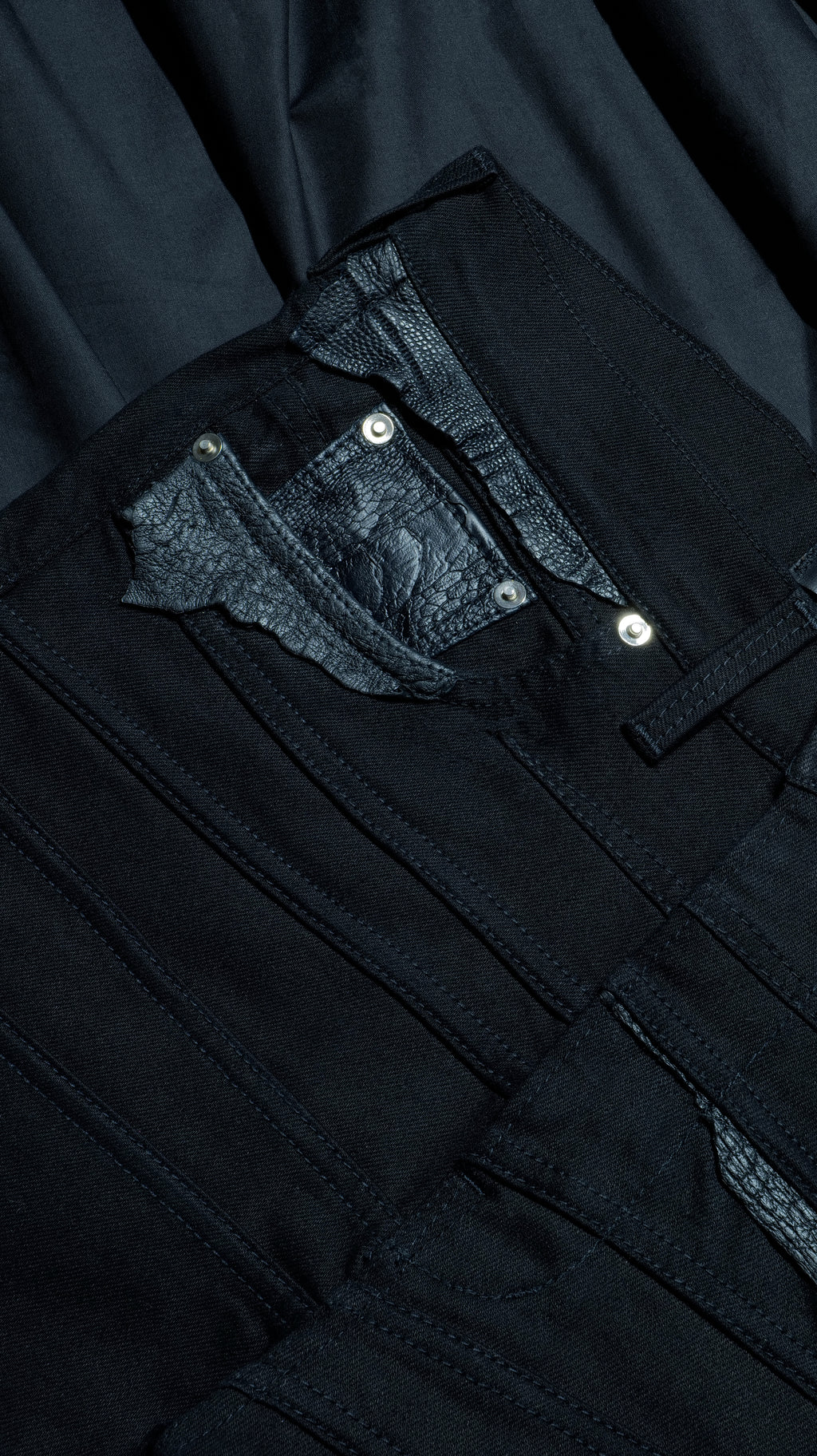 SNEPTED OSTRICH DENIM