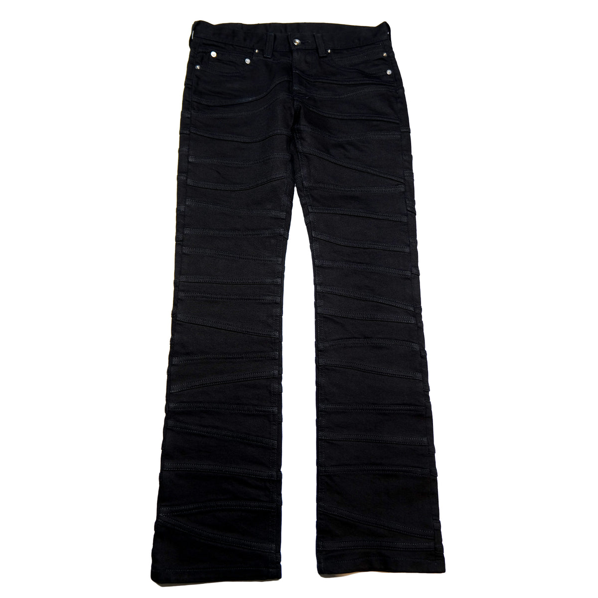FLAT FELLED SEAMS SNEPTED DENIM