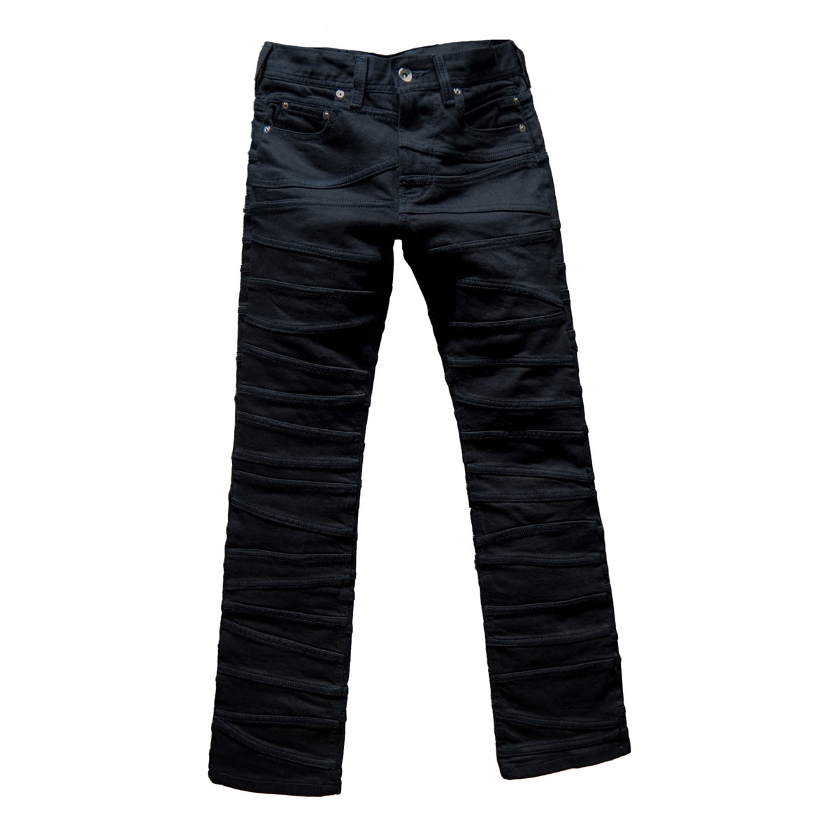 FLAT FELLED SEAMS SNEPTED DENIM