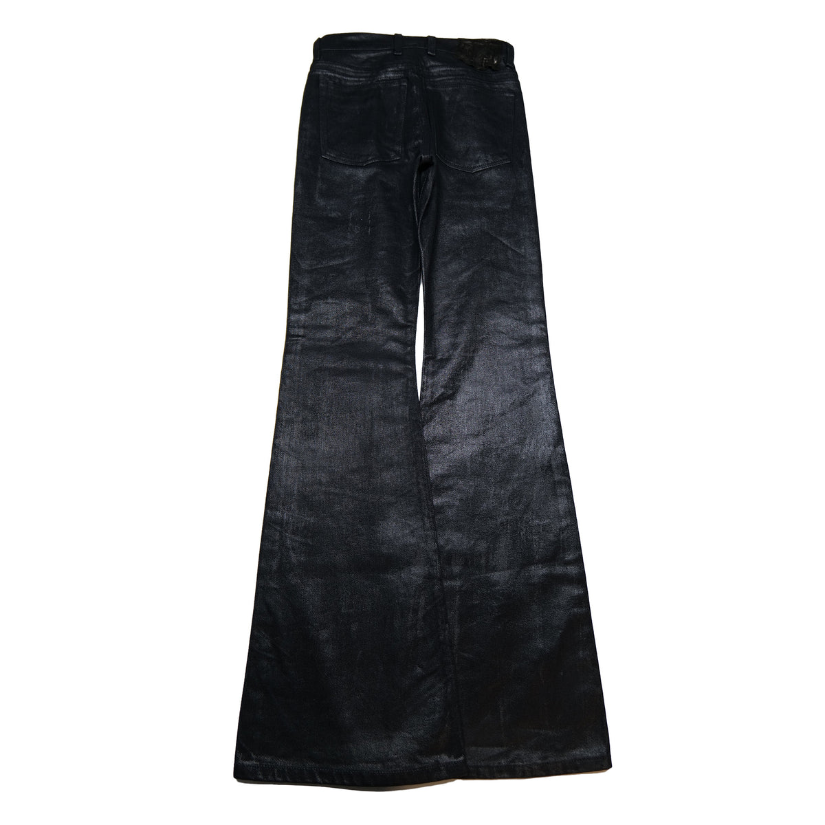 WAXED FLARED DENIM