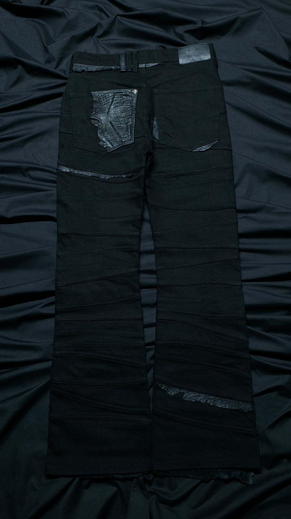 SNEPTED OSTRICH DENIM