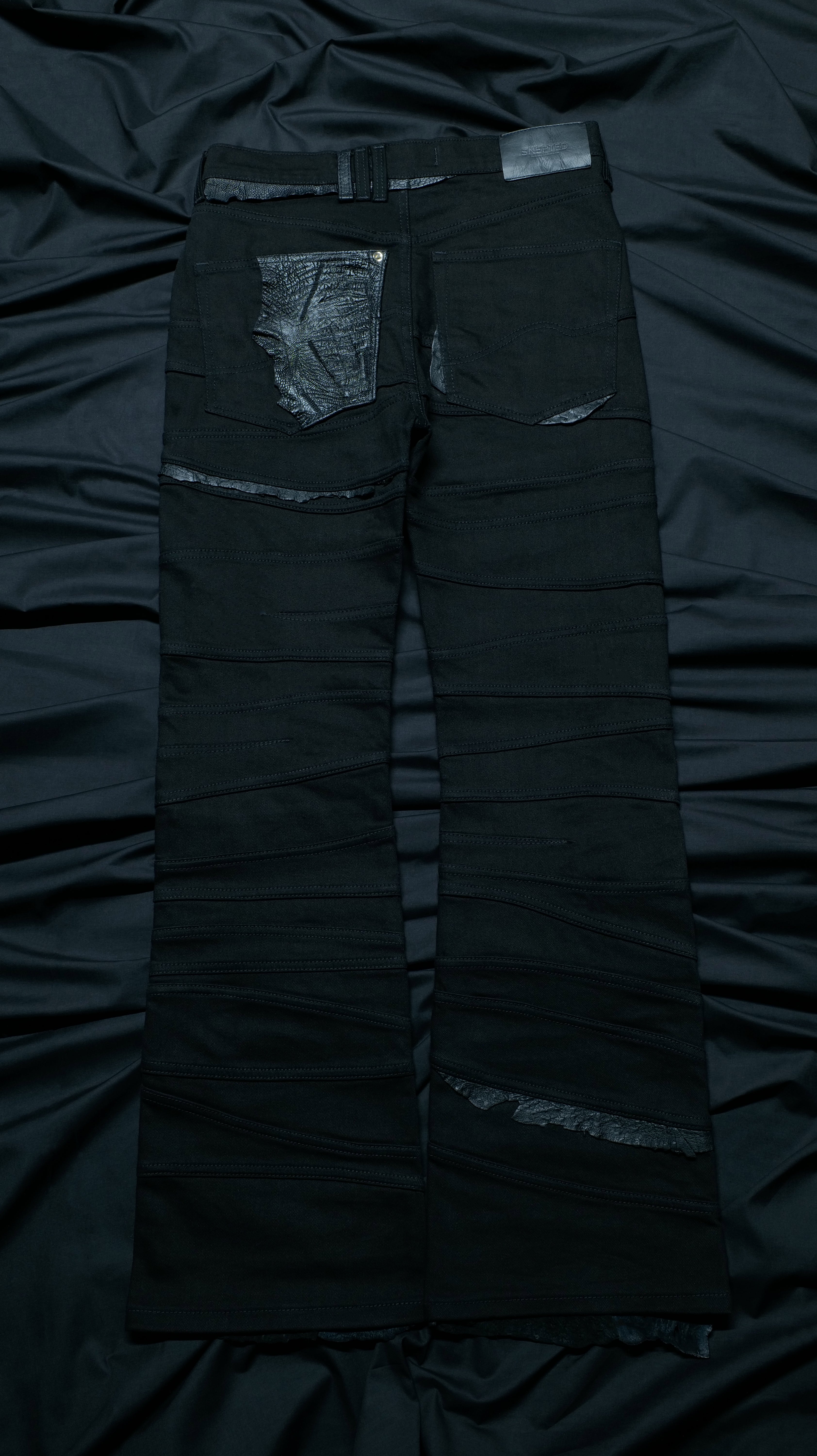 SNEPTED OSTRICH DENIM