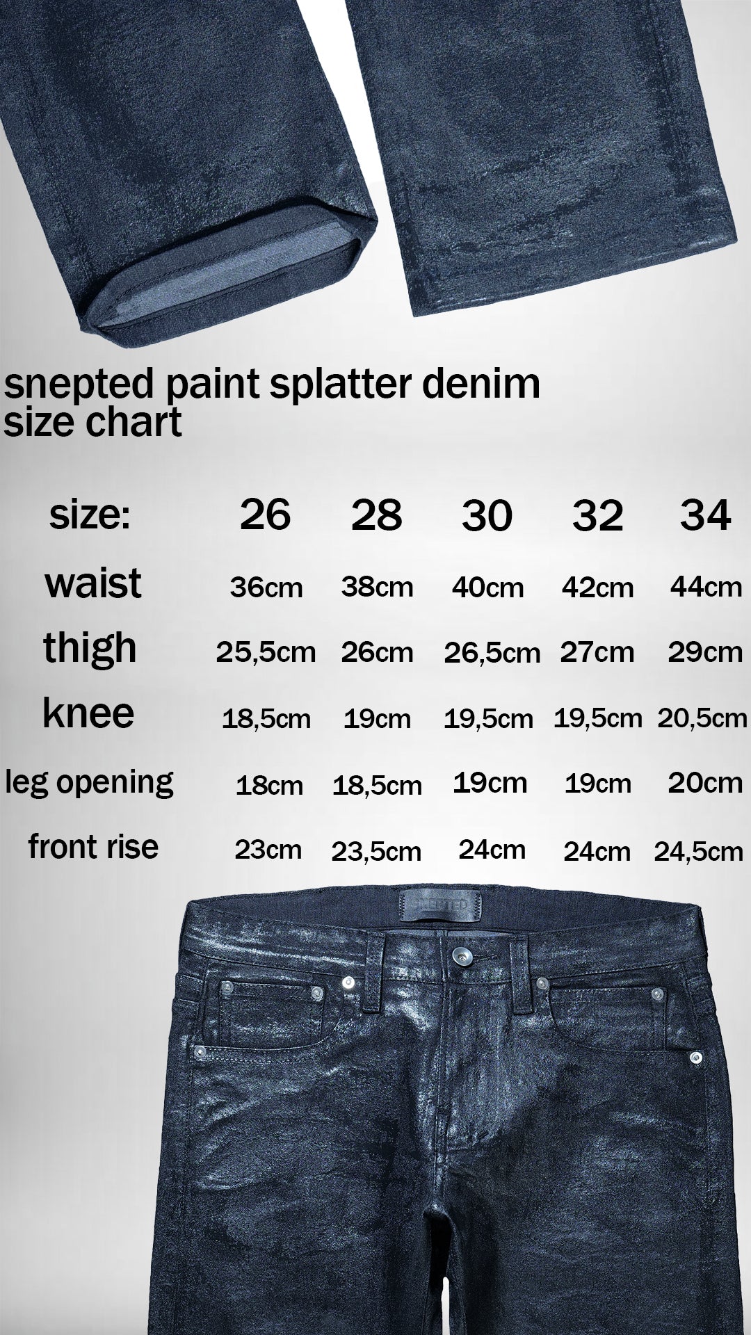 SNEPTED PAINT SPLATTER DENIM