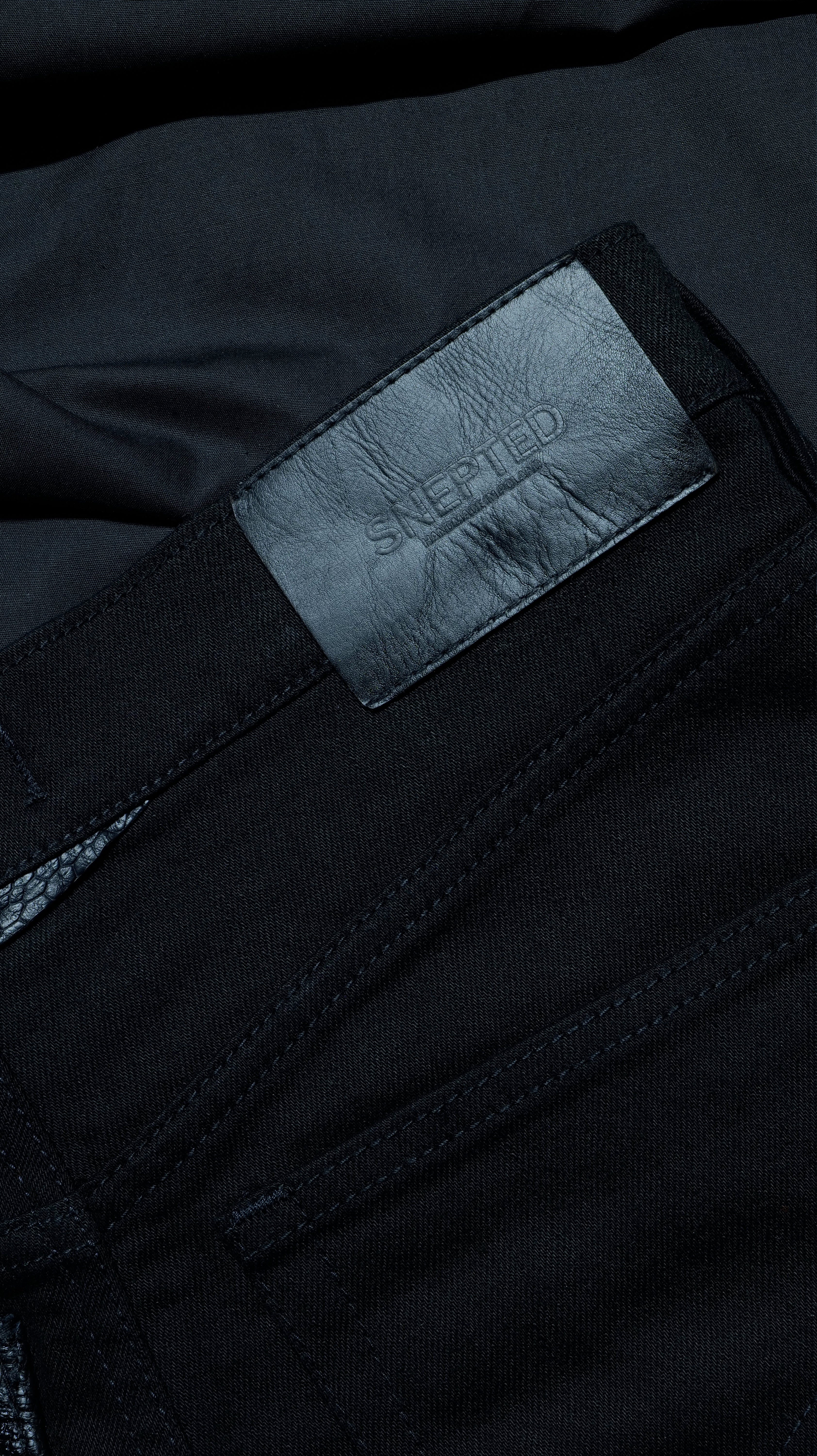 SNEPTED OSTRICH DENIM