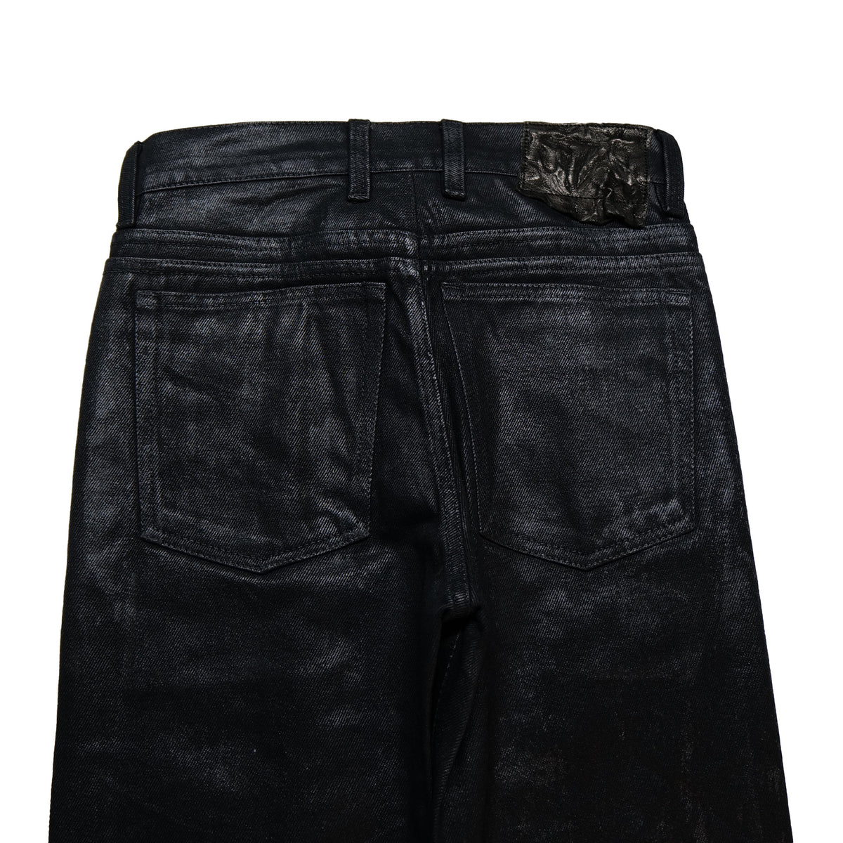 WAXED FLARED DENIM