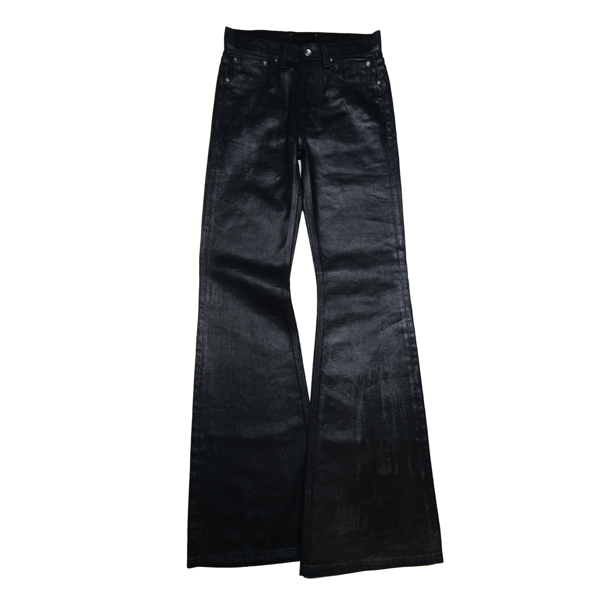 WAXED FLARED DENIM