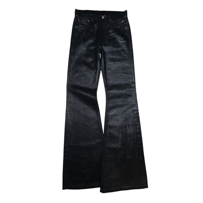 WAXED FLARED DENIM