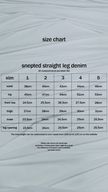SNEPTED STRAIGHT LEG DENIM